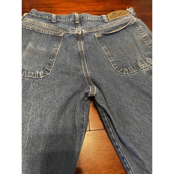 Old Mill Men's Carpenter Jeans 36x30 Blue Denim‎ Heavy‑Duty Work Pants - Picture 8 of 8